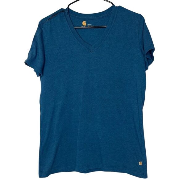 🔸BUNDLE ONLY🔸 |EUC| CARHARTT Short Sleeve V Neck W/ Snap Button Shoulder - Picture 1 of 5